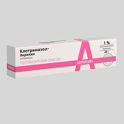 Клотримазол-Акрихин мазь 1% 20г