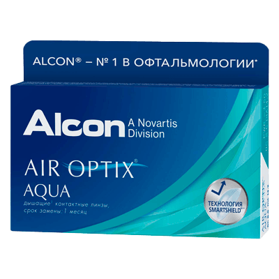 Линзы контактные Air optix aqua (d-14,2) bc 8,6 -5,00 №3