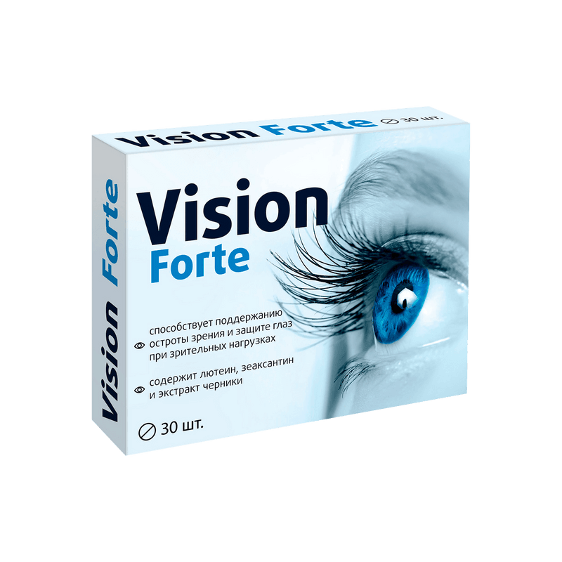 Vision Forte комплекс табл. с лютеином, зеаксантином и экстрактом черники №30