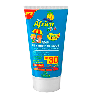 Африка кидс крем солнцезащитный spf30 150мл на суше и на море д/чувствит кожи (410)
