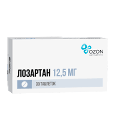 Лозартан табл. п.п.о. 12,5мг №30