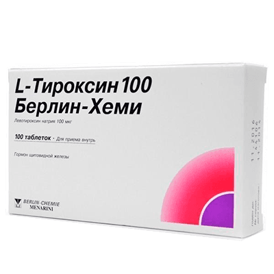 L-тироксин 100 Берлин-Хеми табл. 100мкг №100