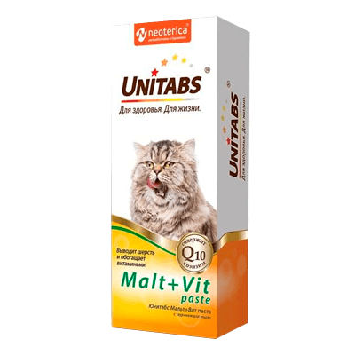 Юнитабс Паста для кошек Malt+Vit 120мл