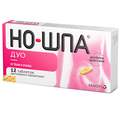 Но-шпа Дуо табл. 40мг+500мг №12
