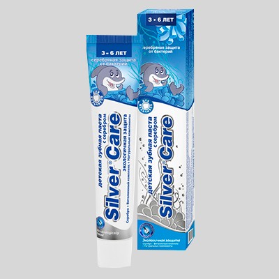 Сильвер каре зубная паста детская лаймовый микс с серебром 50мл от 3 до 6 лет