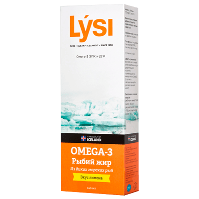 Лиси Омега-3 Рыбий жир со вкусом лимона 240мл