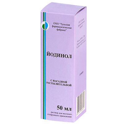 Йодинол р-р насадка распылитель 50мл №1