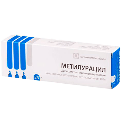 Метилурацил мазь 10% 25г №1