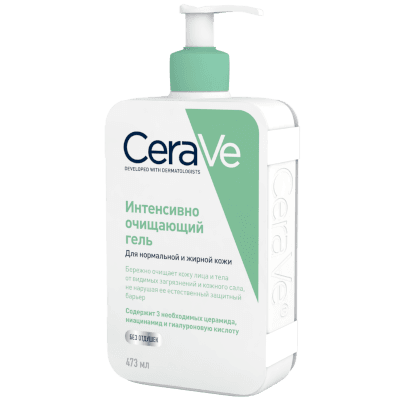 Цераве/cerave гель очищающий д/нормальной и жирной кожи 473мл (MB100800)