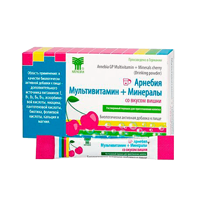 Арнебия Мультивитамин+Минералы пор. со вкусом вишни 5г №10 Арнебия Мультивитамин+Минералы пор. со вкусом вишни 5г №10