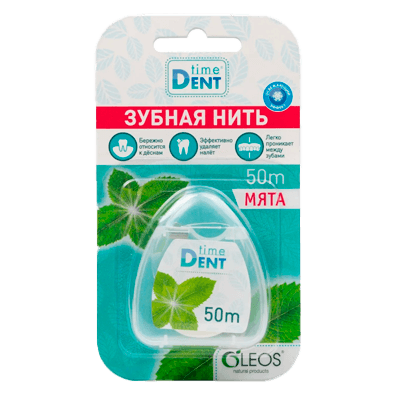 Timedent/Таймдент Зубная нить мята 50м Timedent/Таймдент Зубная нить мята 50м