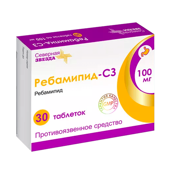 Ребамипид-СЗ табл. п.п.о. 100мг №30