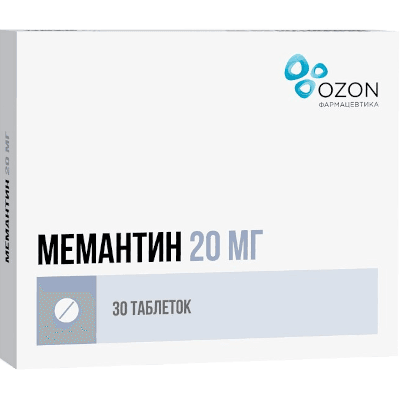 Мемантин табл. п.п.о. 20мг №30