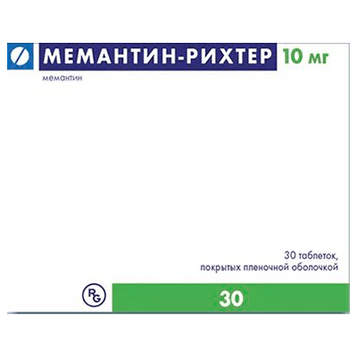 Мемантин-Рихтер табл. п.п.о. 10мг №30