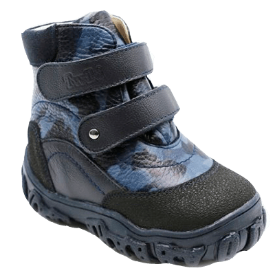 Ботинки ортопедические утепленные с мехом р.22 синий камуфляж TW-520
