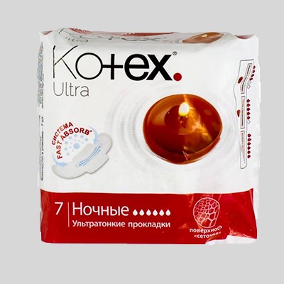 Прокладки Котекс ультра ночные с крылышками №7 Прокладки Котекс ультра ночные с крылышками №7