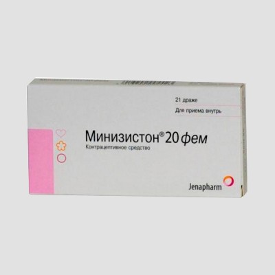 Минизистон 20 фем табл. п.о. 100мкг+20мкг №21