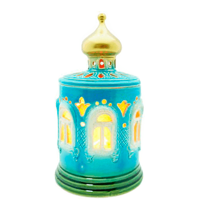 Лампа солевая храм голубой