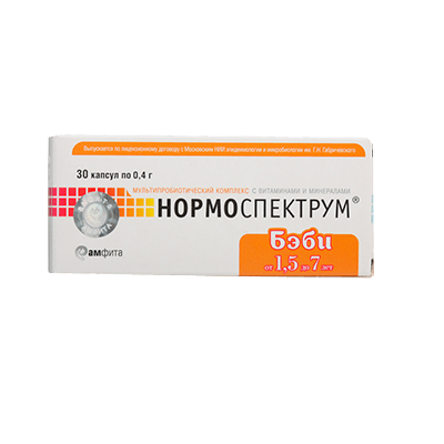Нормоспектрум беби капс. 400мг №30 Нормоспектрум беби капс. 400мг №30