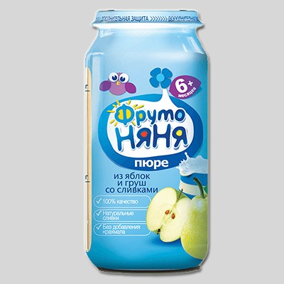 Фрутоняня Пюре неженка яблоко/груша/сливки 5+мес 250г