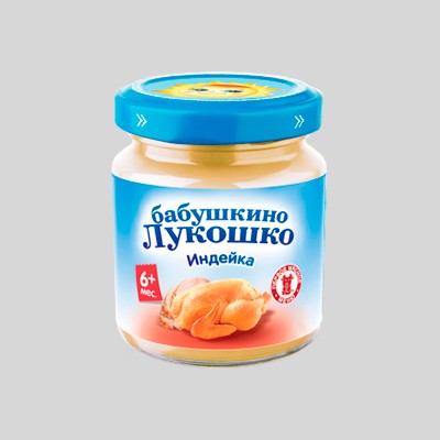 Бабушкино лукошко Пюре индейка 6+мес 100г Бабушкино лукошко Пюре индейка 6+мес 100г