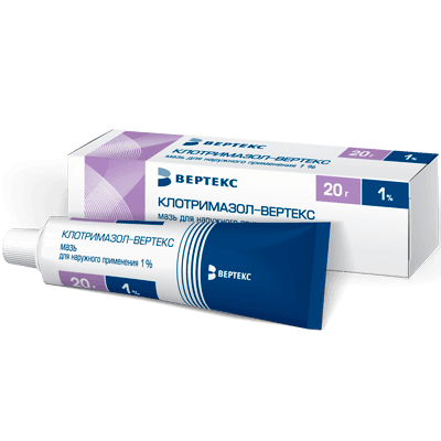 Клотримазол-Вертекс мазь 1% 20г