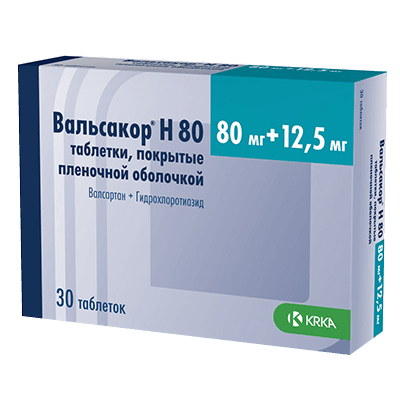 Вальсакор Н 80 табл. п.п.о. 80мг+12,5мг №30 Вальсакор Н 80 табл. п.п.о. 80мг+12,5мг №30