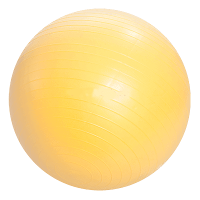 Мяч гимнастический желтый 55см с насосом м-255_импорт
