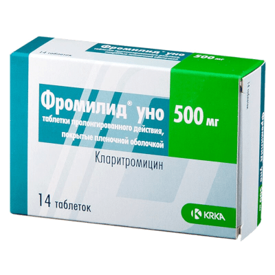 Фромилид Уно табл. с пролонг. высвоб. п.п.о. 500мг №14